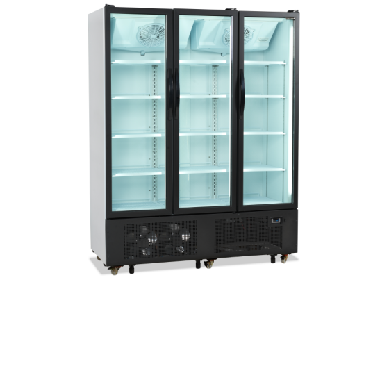 Expositor Refrigerado TEFCOLD FS1600H | 3 Puertas Batientes | 1600x730x2073 mm | Capacidad 825 L | Refrigeración Ventilada