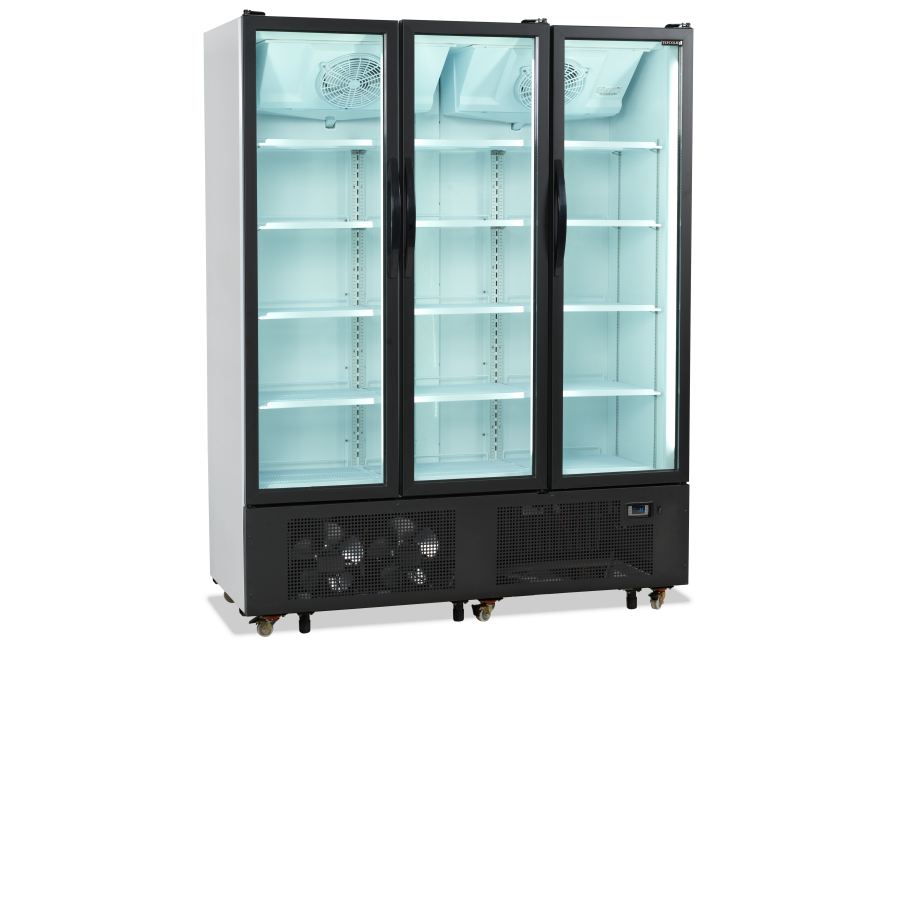Expositor Refrigerado TEFCOLD FS1600H | 3 Puertas Batientes | 1600x730x2073 mm | Capacidad 825 L | Refrigeración Ventilada