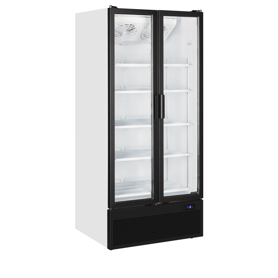 Expositor Refrigerado TEFCOLD FS890H | 2 Puertas Batientes | 890x740x1990 mm | Capacidad 535 L | Refrigeración Ventilada