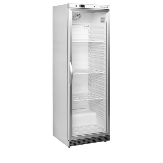 Expositor Refrigerado TEFCOLD UR400SG | Acero Inoxidable | 600x585x1855 mm | Capacidad 350 L | Clase Energética B