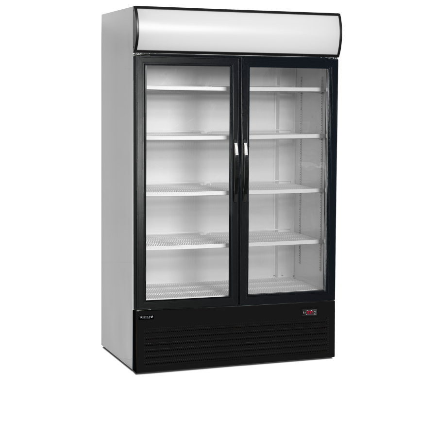 Expositor Refrigerado TEFCOLD FSC1200H | Marquesina Iluminada | 2 Puertas Batientes | 1200x790x2000 mm | Capacidad 645 L