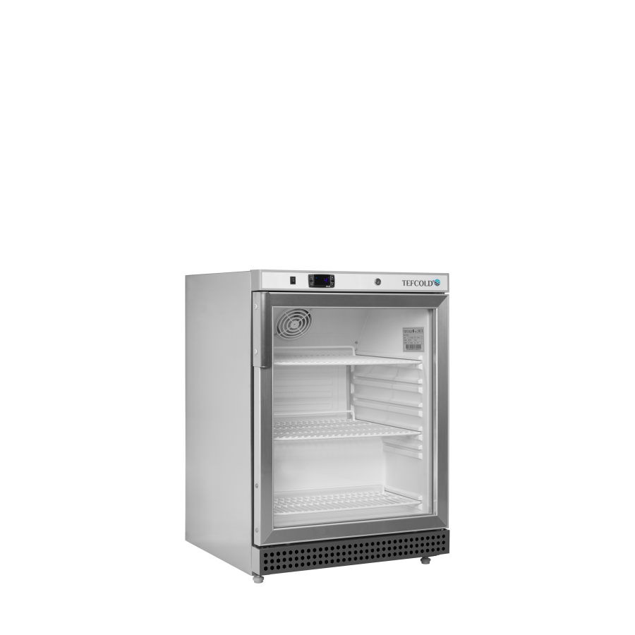Expositor Refrigerado TEFCOLD UR200SG | Acero Inoxidable | Bajo Mostrador | 600x585x855 mm | Capacidad 119 L