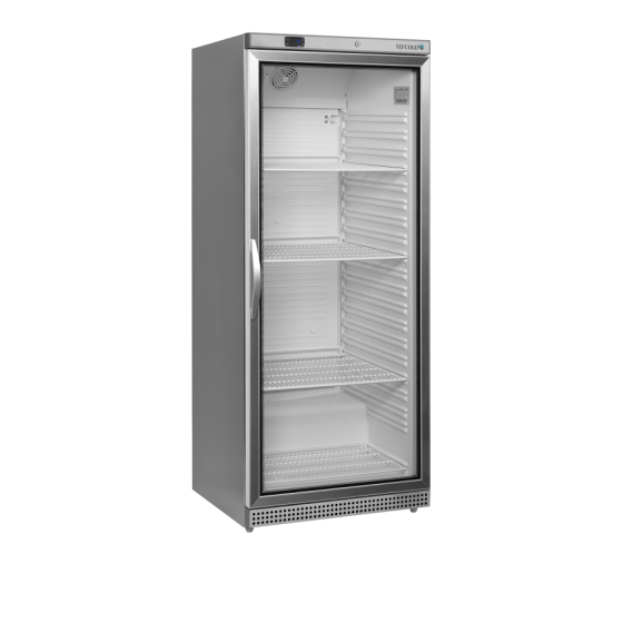Expositor Refrigerado TEFCOLD UR600SG | Acero Inoxidable | Compatible GN2/1 | 777x695x1895 mm | Capacidad 570 L