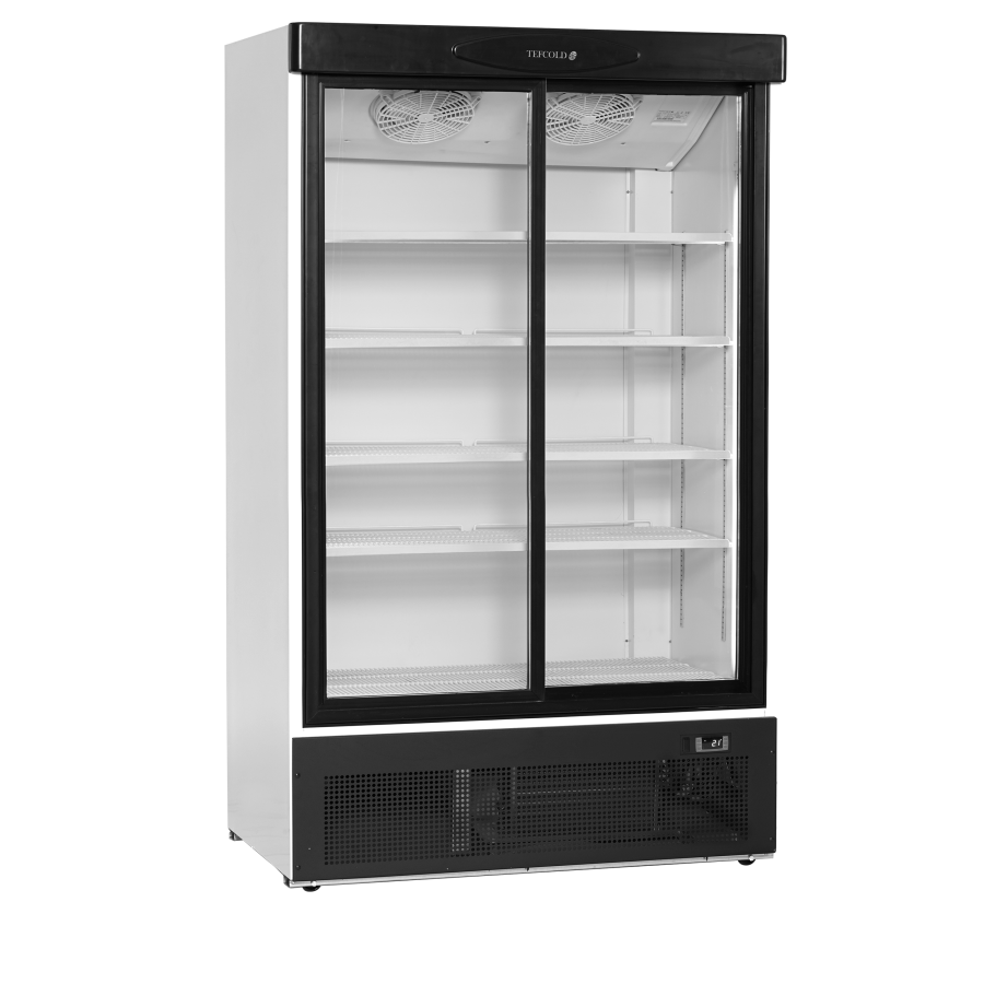 Expositor Refrigerado TEFCOLD FS1202S | 2 Puertas Correderas | 1200x735x1990 mm | Capacidad 660 L | Refrigeración Ventilada