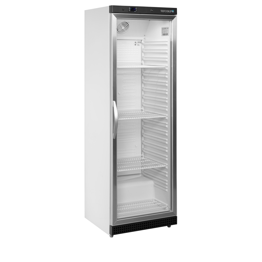 Expositor Refrigerado TEFCOLD UR400G | Puerta de Cristal | 600x585x1855 mm | Capacidad 350 L | Clase Energética B