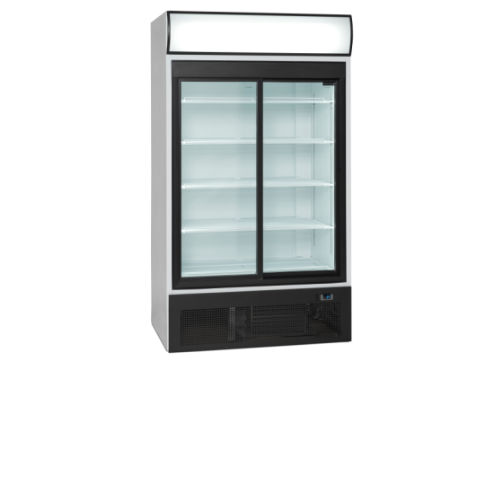 Expositor Refrigerado TEFCOLD FSC1950S | Marquesina Iluminada | 2 Puertas Correderas | 1110x825x2010 mm | Capacidad 710 L