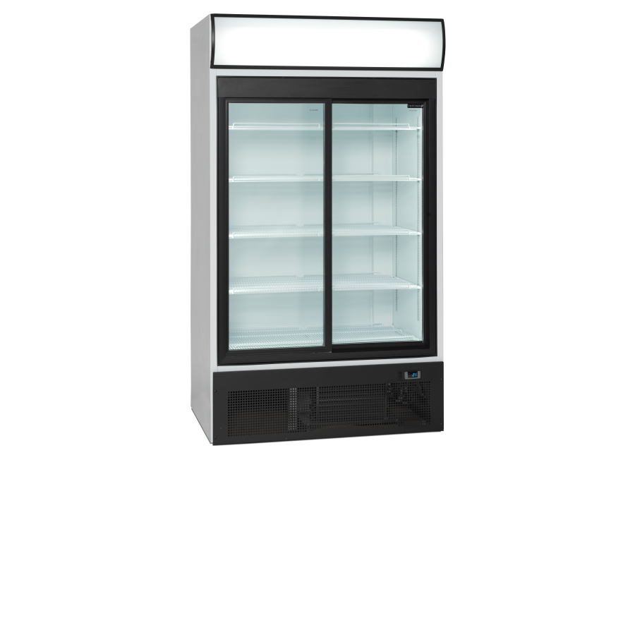 Expositor Refrigerado TEFCOLD FSC1950S | Marquesina Iluminada | 2 Puertas Correderas | 1110x825x2010 mm | Capacidad 710 L