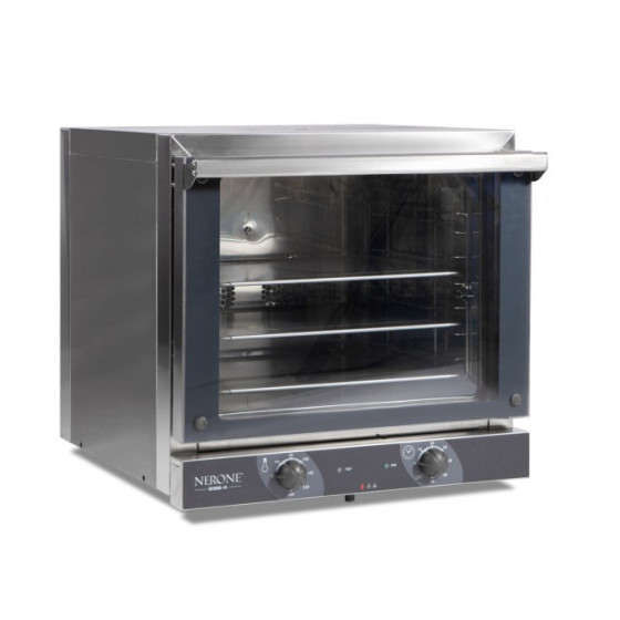 Horno de Convección Eléctrico ABC Nerone 595-4 | 4 Bandejas 435x350 mm | Doble Turbina | Acero Inoxidable | 590x660x580 mm
