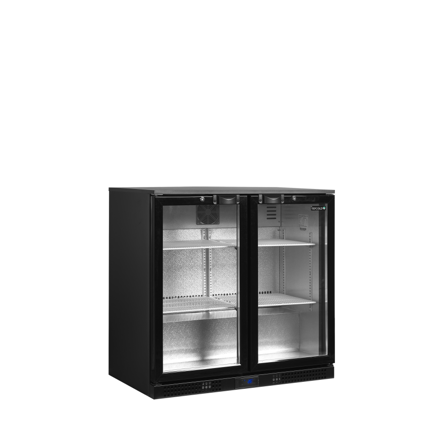 Refrigerador Backbar de Alta Eficiencia Tefcold DB201H | 2 Puertas de Cristal | R600a | Clase A | 900x520x870 mm