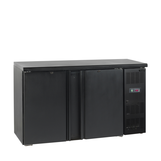 Refrigerador Backbar de Acero Inoxidable Tefcold CBC210 | 2 Puertas Macizas | R290 | Clase C | 1462x513x860 mm