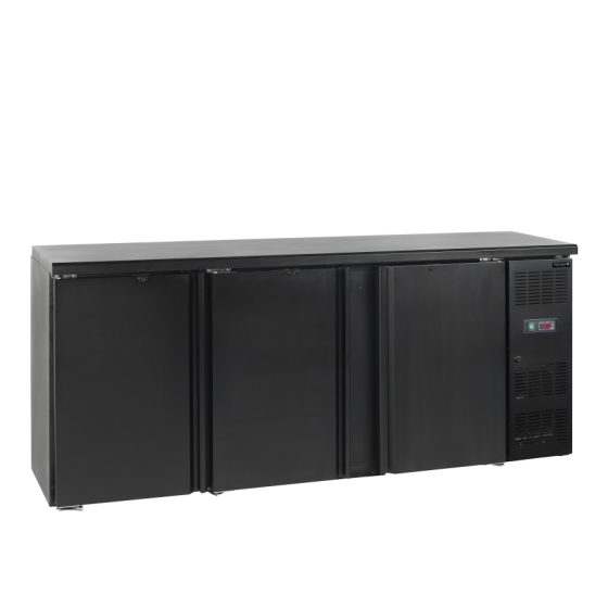 Refrigerador Backbar de Acero Inoxidable Tefcold CBC310 | 3 Puertas Macizas | R290 | Clase C | 2002x513x860 mm