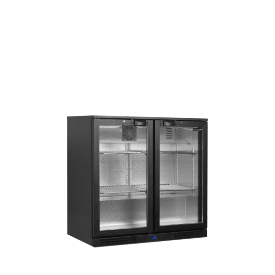 Refrigerador Backbar de Alta Eficiencia Tefcold BA26H | 2 Puertas de Cristal | R600a | Clase A | 900x520x870 mm