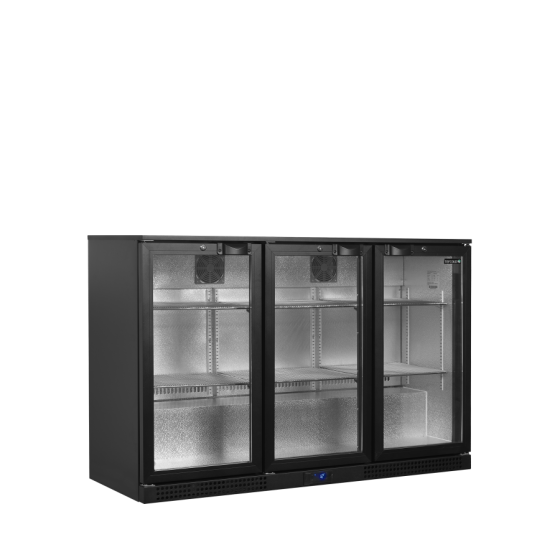 Refrigerador Backbar de Alta Eficiencia Tefcold BA31H | 3 Puertas de Cristal | R290 | Clase B | 1350x520x900 mm