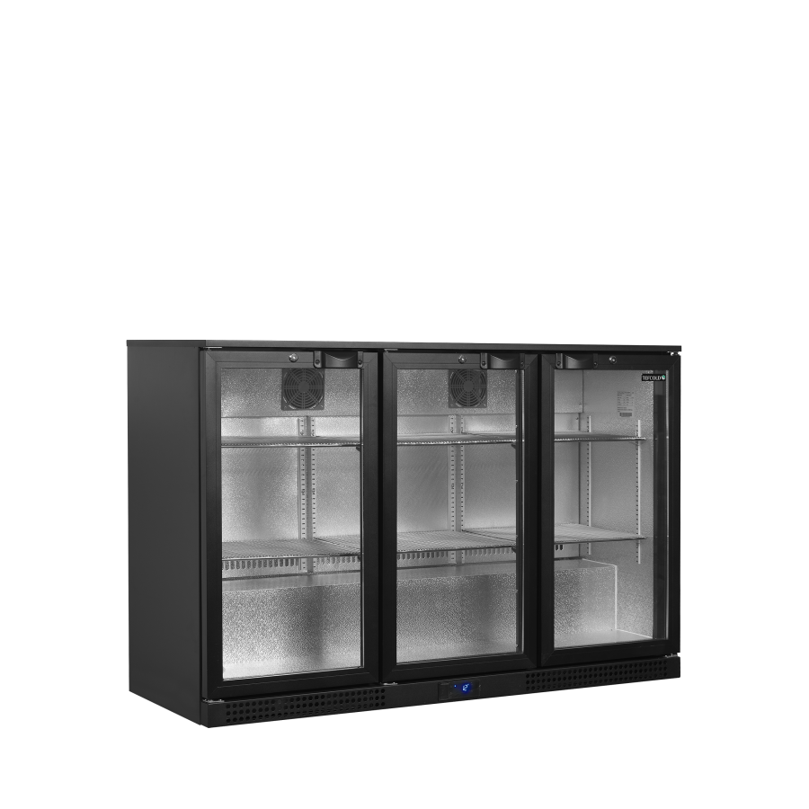 Refrigerador Backbar de Alta Eficiencia Tefcold BA31H | 3 Puertas de Cristal | R290 | Clase B | 1350x520x900 mm