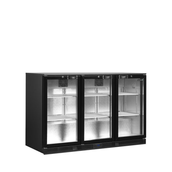 Refrigerador Backbar de Alta Eficiencia Tefcold DB301H-3 | 3 Puertas de Cristal | R600a | Clase B | 1350x520x870 mm