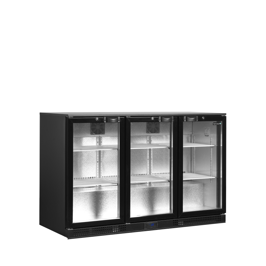 Refrigerador Backbar de Alta Eficiencia Tefcold DB301H-3 | 3 Puertas de Cristal | R600a | Clase B | 1350x520x870 mm