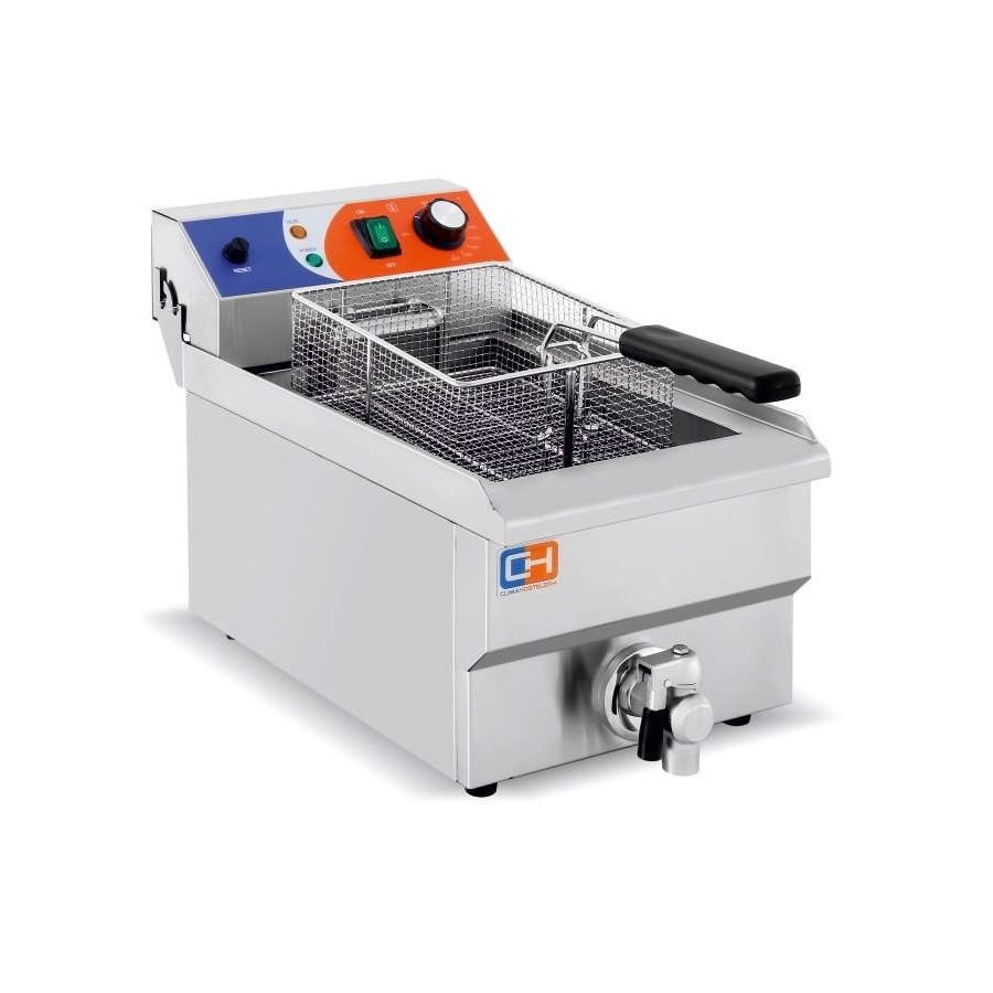 Freidora Eléctrica 10 litros brutos CON Grifo de 280x470x345h mm PEKIN EF-101V