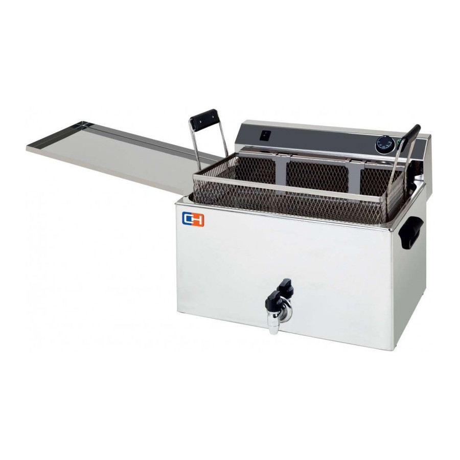 Freidora Especial Pastelería 16 litros brutos 9 kw Trifásica de medidas 530x460x370h mm FP16L