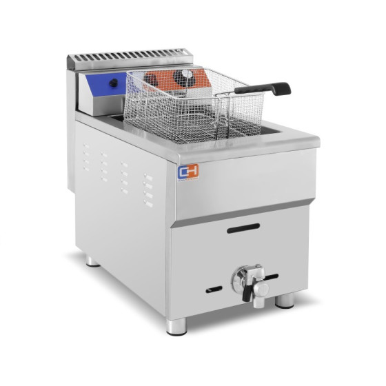 Freidora a gas Propano de 12 litros brutos de 340x630x645h mm PEKÍN GF-181
