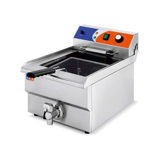 Freidora Eléctrica 12 litros brutos CON Grifo de 336x530x385h mm PEKIN EF-161V