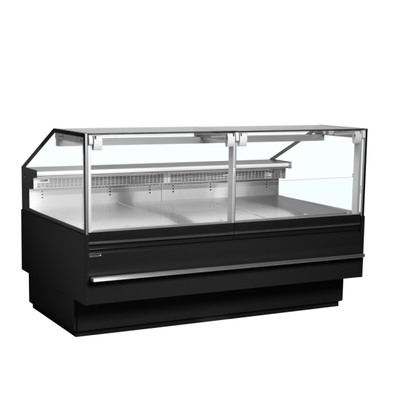 Vitrina Mostrador Refrigerada TEFCOLD SOCA18790B | Cristal Elevable | Cubierta 900 mm Inox | 1923x1120x1190 mm