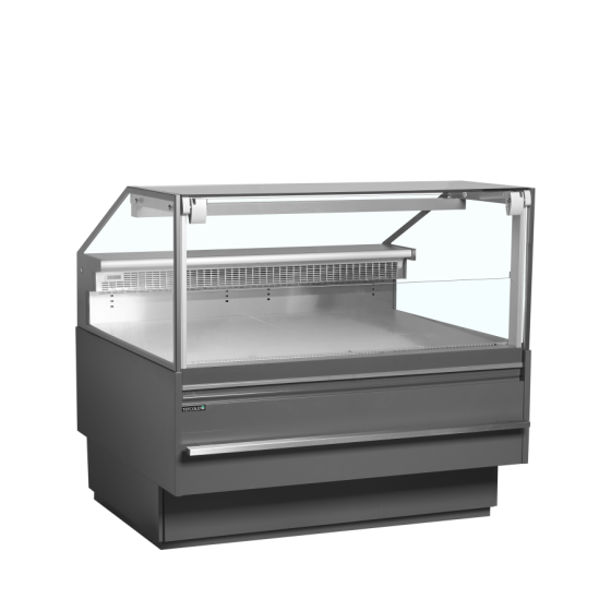 Vitrina Mostrador Refrigerada TEFCOLD SOCA12590A | Cristal Elevable | Cubierta 900 mm Inox | 1298x1120x1190 mm