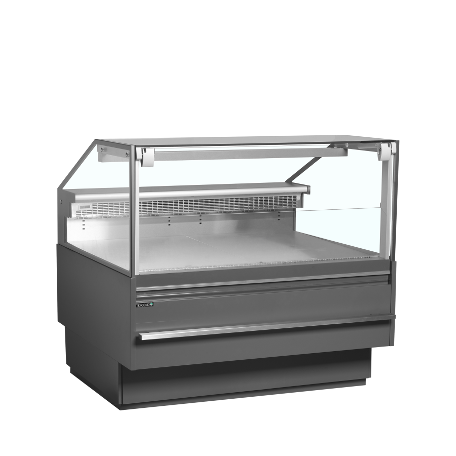 Vitrina Mostrador Refrigerada TEFCOLD SOCA12590A | Cristal Elevable | Cubierta 900 mm Inox | 1298x1120x1190 mm