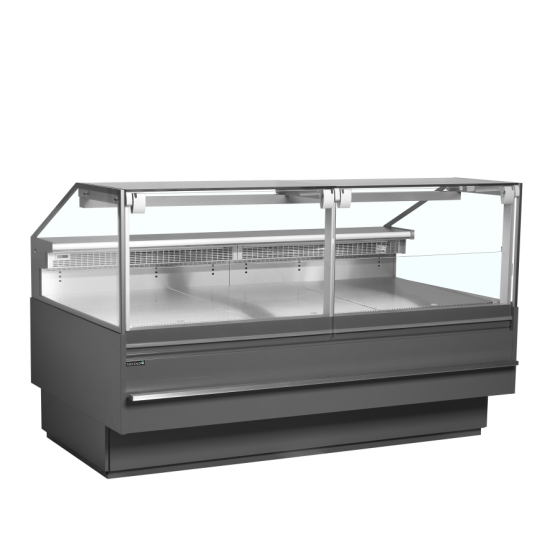 Vitrina Mostrador Refrigerada TEFCOLD SOCA18790A | Cristal Elevable | Cubierta 900 mm Inox | 1923x1120x1190 mm