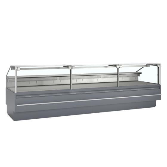 Vitrina Mostrador Refrigerada TEFCOLD SOCA37590A | Cristal Elevable | Cubierta 900 mm Inox | 3798x1120x1190 mm