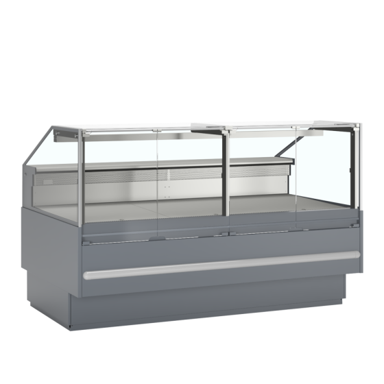 Vitrina Mostrador Refrigerada TEFCOLD SOCB18782A | Cristal Abatible | Cubierta 825 mm Inox | 1923x1120x1190 mm