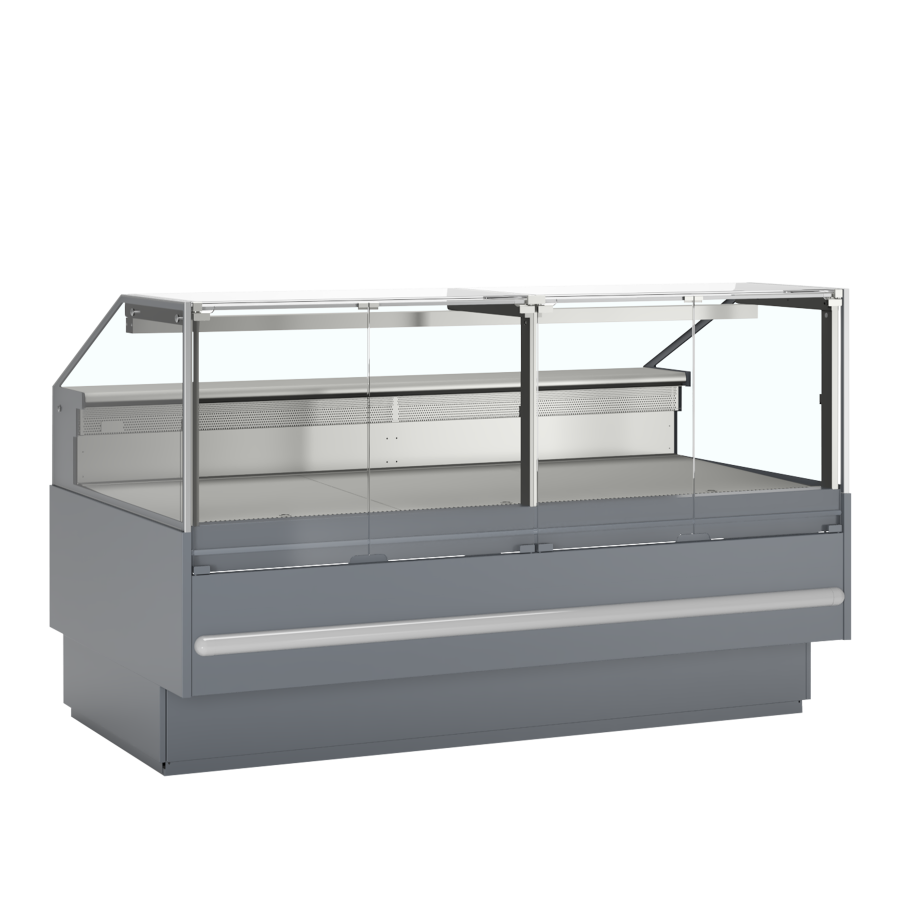 Vitrina Mostrador Refrigerada TEFCOLD SOCB18782A | Cristal Abatible | Cubierta 825 mm Inox | 1923x1120x1190 mm