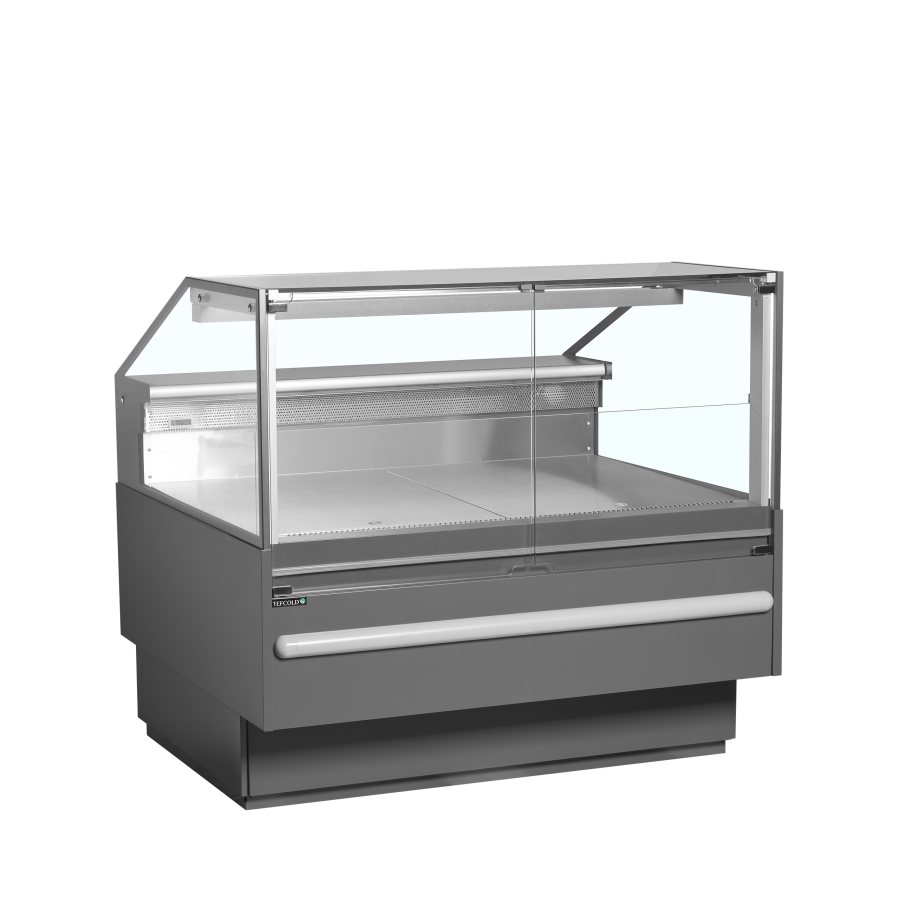 Vitrina Mostrador Refrigerada TEFCOLD SOCB12582A | Cristal Abatible | Cubierta 825 mm Inox | 1298x1120x1190 mm