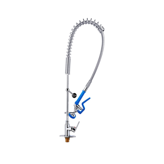Grifo Ducha Industrial Edenox GDM2 S1 | Monomando 2 Aguas | Ref. 19102874 | Flexible Reforzado y Muelle Inox