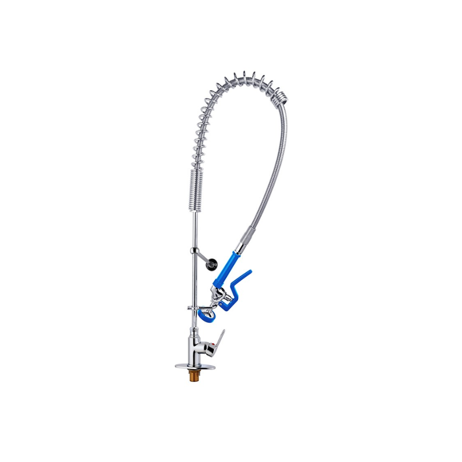 Grifo Ducha Industrial Edenox GDM2 S1 | Monomando 2 Aguas | Ref. 19102874 | Flexible Reforzado y Muelle Inox
