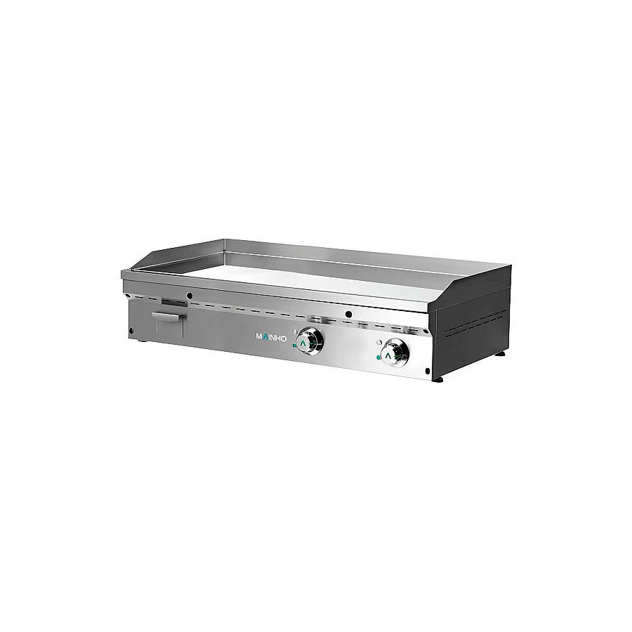 Fry Top Eléctrico Cromo Duro Mainho Full-Crom FCE-120 | Placa Lisa | 12 kW | 120 x 50 cm | Espesor 20 mm | Cajón Delantero