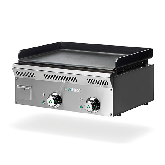 Plancha profesional eléctrica ELP-62EMN con placa de acero pavonado
