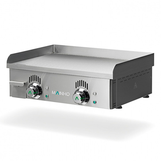 Plancha profesional eléctrica NSEM-60N de acero inoxidable con placa lisa rectificada