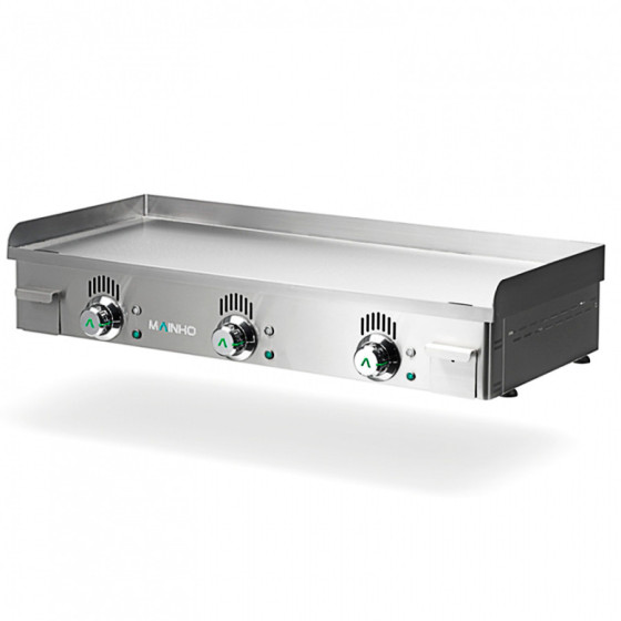 Plancha profesional eléctrica NSEM-100N de acero inoxidable con placa lisa rectificada