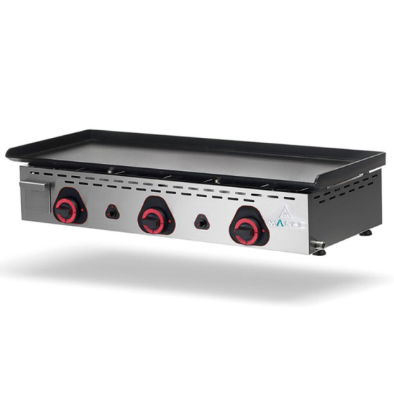 Plancha profesional eléctrica ECOEM-90PV UNI con placa de acero pavonado
