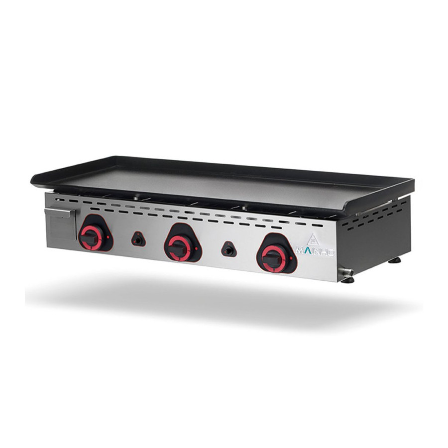 Plancha profesional eléctrica ECOEM-90PV UNI con placa de acero pavonado