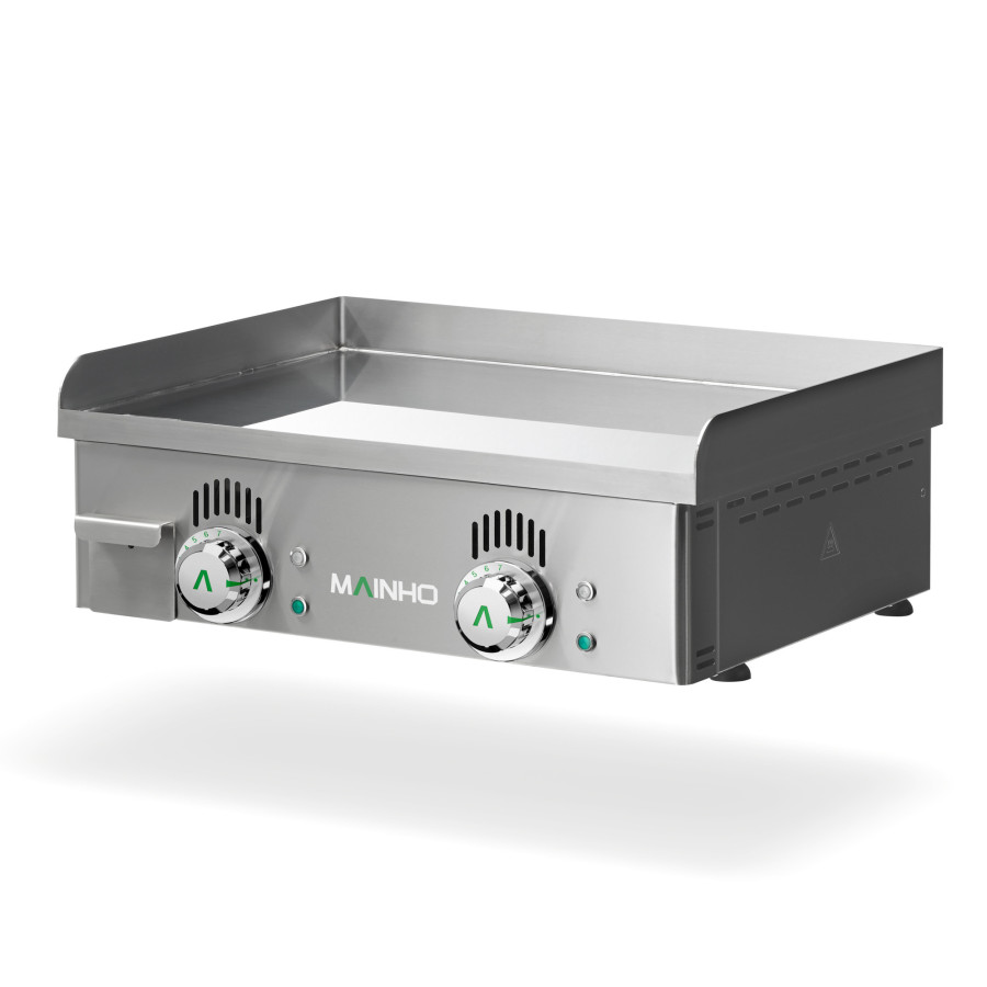Plancha profesional eléctrica NCEM-60N de acero inoxidable con placa lisa