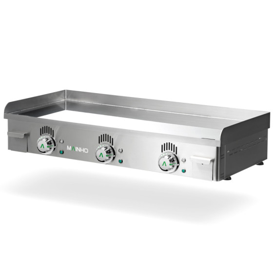 Plancha profesional eléctrica NCEM-100N de acero inoxidable con placa lisa