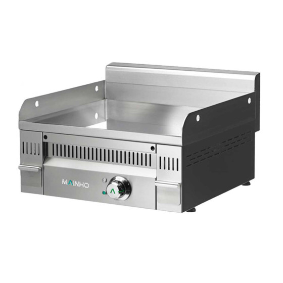 Fry Top Eléctrico Cromo Duro Mainho Euro-Crom PC-60ET | Placa Lisa | 6 kW | 60 x 50 cm | Espesor 20 mm | Acero Inoxidable