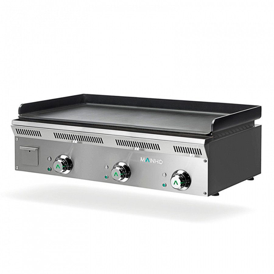 Plancha profesional eléctrica ELP-93EMN con placa de acero pavonado