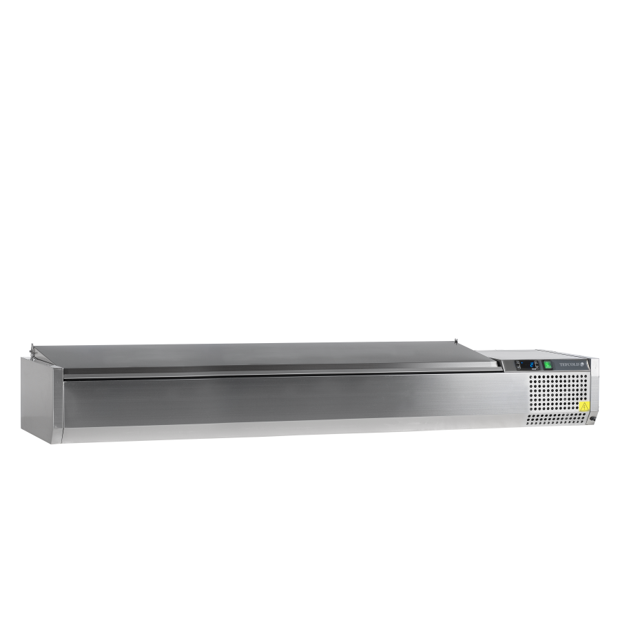 Vitrina de Ingredientes TEFCOLD VK33-200 S/S LID | Sobre Encimera | Tapa de Acero Inoxidable | 10 x GN1/4 | 2000x335x434 mm
