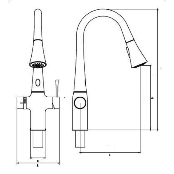 Grifo de Cocina Inteligente Fricosmos 460804 | Contactless | Ducha Extensible