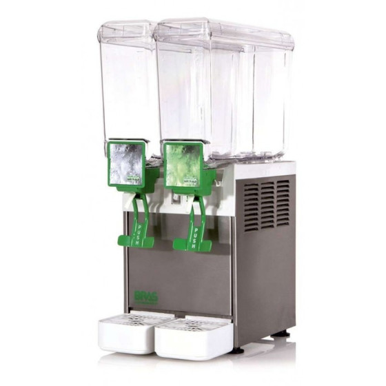 Dispensador de Bebidas Clima Hostelería | Ref: JOLLY8/2 | 2x8L | Doble Cuba | Policarbonato | Acero Inox.