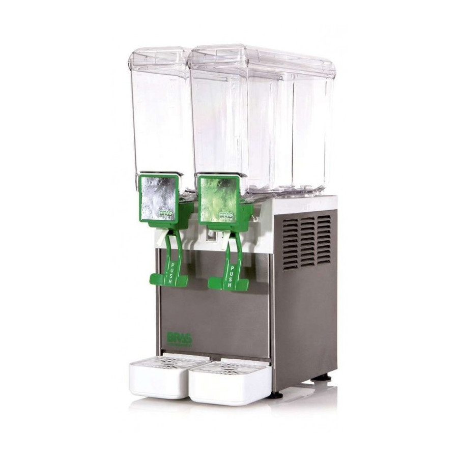 Dispensador de Bebidas Clima Hostelería | Ref: JOLLY8/2 | 2x8L | Doble Cuba | Policarbonato | Acero Inox.