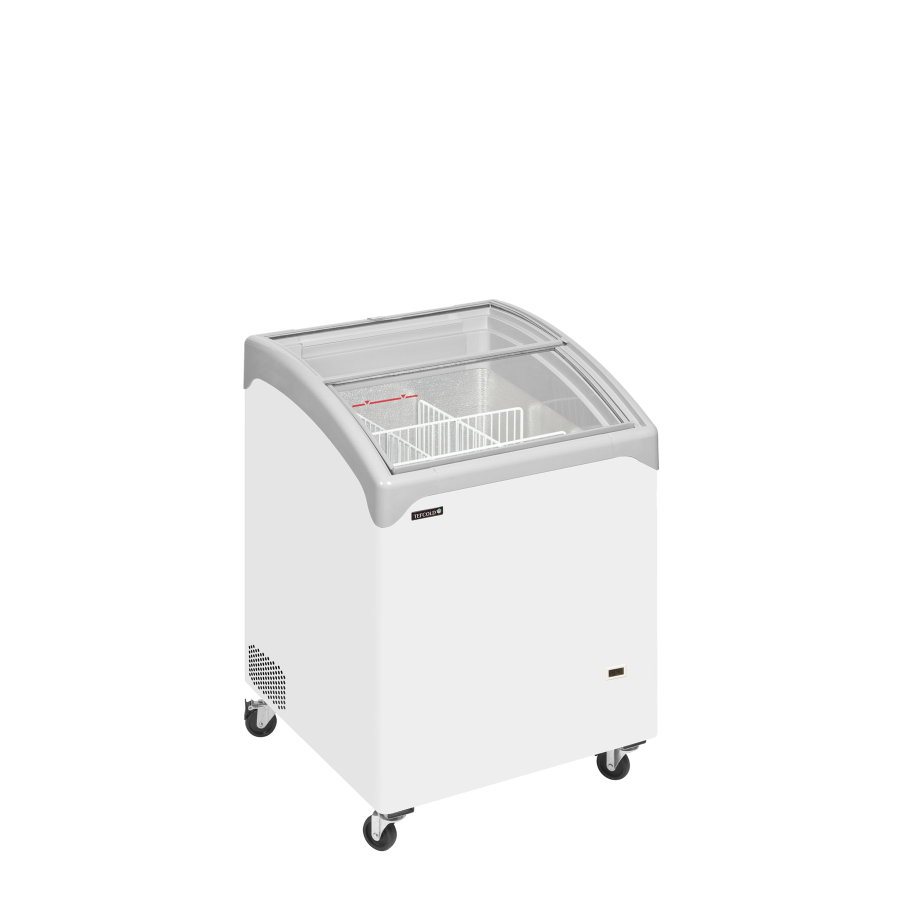 Congelador de Arcón TEFCOLD NIC101SCEB | Tapa de Cristal Curva | 665x665x918 mm | Capacidad 115 L | Clase Climática 5
