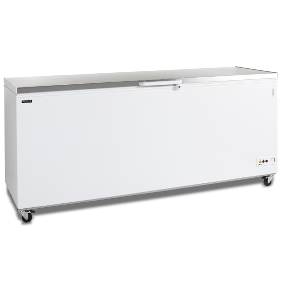 Congelador de Arcón TEFCOLD CF700S SL | Tapa de Acero Inoxidable | 2060x716x903 mm | Capacidad 600 L | Clase D